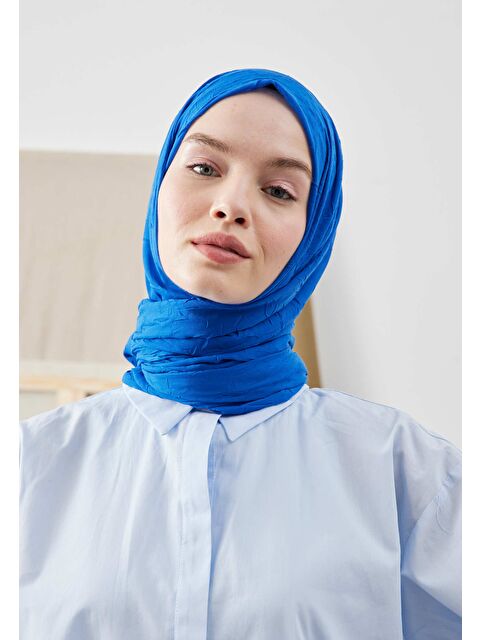 Fresh Scarfs Bambu Şal Saks Mavisi - S000420480-14930