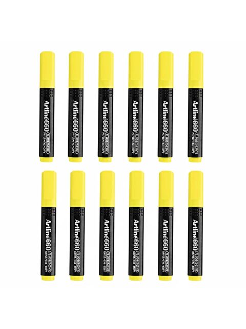 Artline Fosforlu Kalem Kesik Uç Neon Renkler Sarı 12 Adet - S000481724-20072