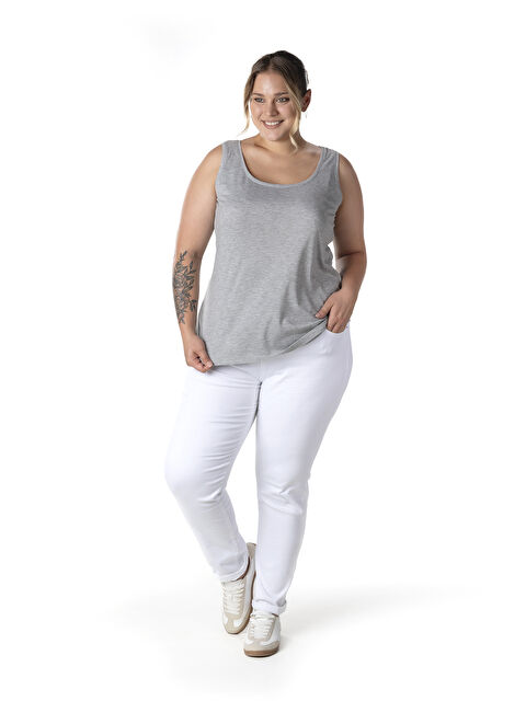 Stil Diva Büyük Beden Sıfır Kol Basic Atlet 1097164 - S000426164-20600