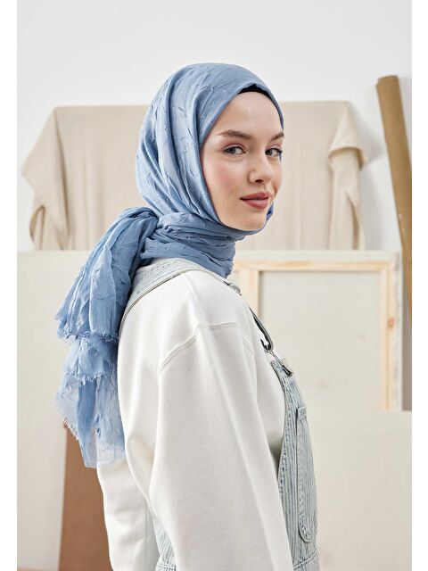 Fresh Scarfs Bambu Şal Jean Mavi - S000420480-20059
