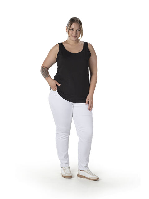 Stil Diva Büyük Beden Sıfır Kol Basic Atlet 1097164 - S000426164-19351