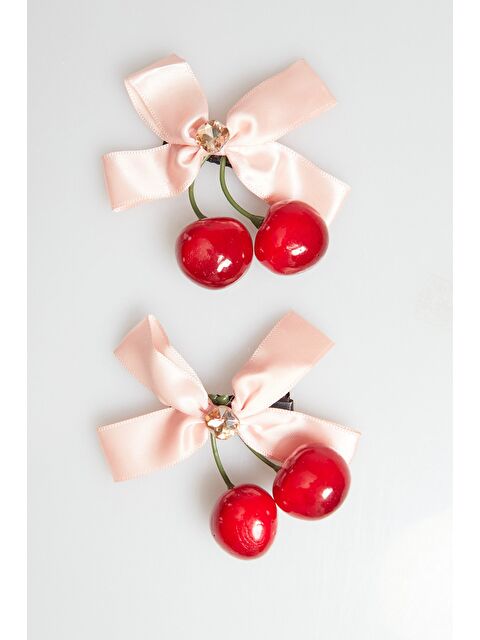 Fullamoda Fiyonk Ve Kiraz Figürlü Kız Çocuk Toka - S000421640-24085