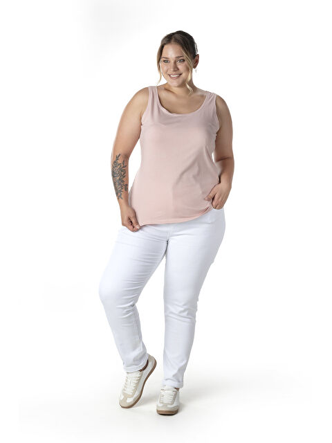 Stil Diva Büyük Beden Sıfır Kol Basic Atlet 1097164 - S000426164-20024