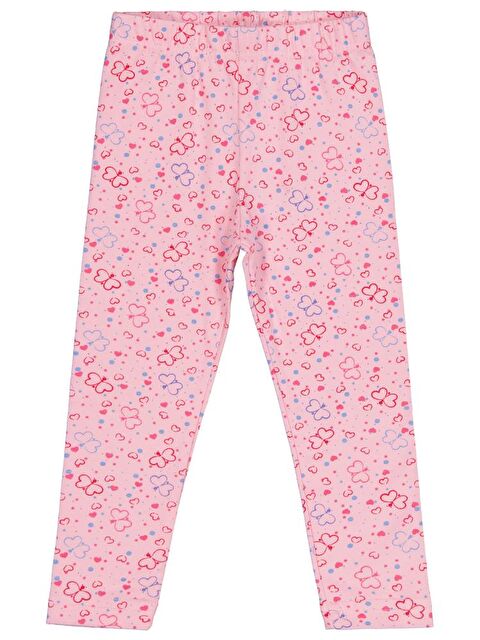 Civil Girls Kelebek Baskılı 2-5 Yaş Tayt - Pembe 4-5 Yaş - S000484377-20024