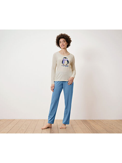 Tchibo Kadın Pijama, Basic Penguen - S000503888-19966