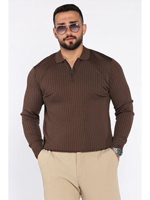 Mishar İtalia Erkek Polo Yaka Yarım Fermuarlı Triko Kazak - S000427920-19413