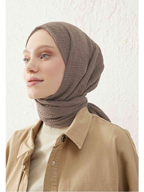 Fresh Scarfs Bürümcük Şal Tozlu Kahve - S000420524-37320