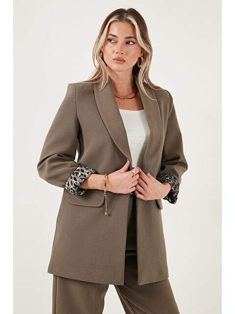 Lela Regular Fit Klasik Yaka Desenli Astar Detaylı Blazer Ceket 6839227 - S000451050-18547