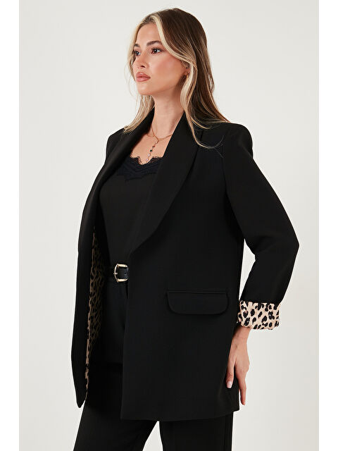 Lela Regular Fit Klasik Yaka Desenli Astar Detaylı Blazer Ceket 6839227 - S000451050-19351