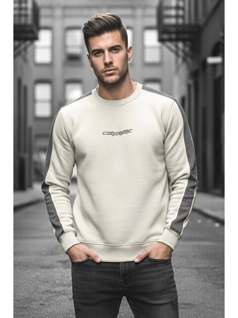 Oksit Comsumc Üç İplik Şardonlu Bisiklet Yaka Erkek Sweatshirt - S000472337-20063