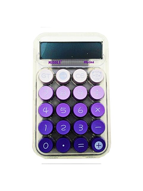Muggle MU-544 Masaüstü 10 Haneli Pilli Hesap Makinesi Transparan Mor - S000369848-20042