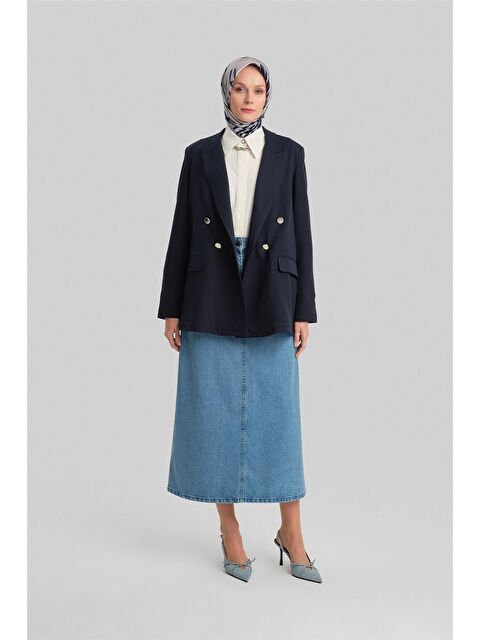 ARMİNE Çift Düğmeli Ceket 24Y5411 Lacivert - S000508501-21164