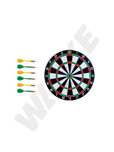 WALKE 16inç Dart Tahtası Seti, 6 Çelik-Plastik Dart ile Çift Taraflı Dart Tahtası Oyunu, Oyun Salonl - S000504561-10231