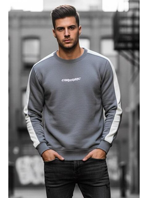 Oksit Comsumc Üç İplik Şardonlu Bisiklet Yaka Erkek Sweatshirt - S000472337-20600