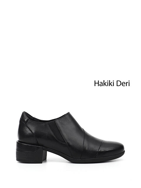 GÖNDERİ(R) Kadın SİYAH Kalın Topuklu Hakiki Deri Ayakkabı - S000498871-19351