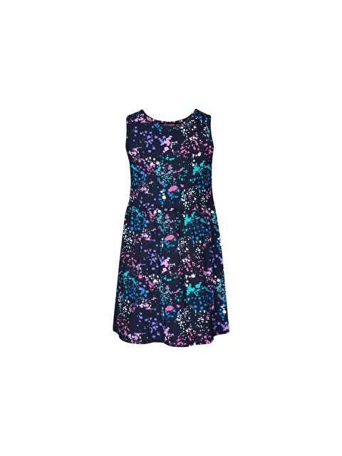 Lovetti Koyu Lacivert Spray Colors Kız Çocuk Desenli Kolsuz Elbise - S000417777-29672