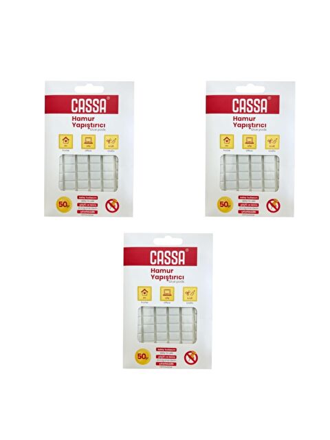 Cassa Tack-It Hamur Yapıştırıcı 50 gr Beyaz (065) 3 Adet - S000459527-20063