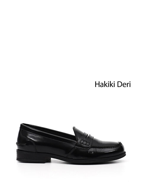 GÖNDERİ(R) Kadın AÇIK SİYAH Hakiki Deri Loafer Ayakkabı - S000493386-1720