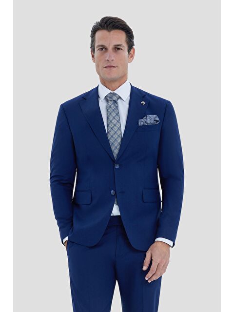 Sabri Özel Mono Yaka Takım Elbise Lacivert - S000486391-21164