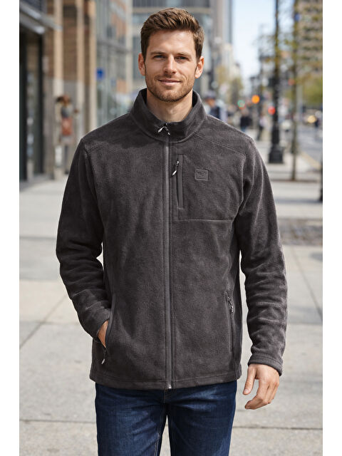 Remsa Erkek Polar Önü Fermuarlı Tek Üst Ceket 9527 Antrasit - S000494589-29666