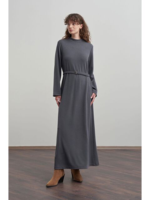 ALLDAY Gri-Kemer Tokalı Elbise - S000500745-20600