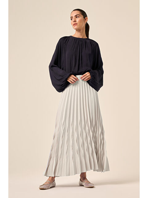 Remsa Akordiyon Pliseli Etek 5636 Ekru - S000484393-19965