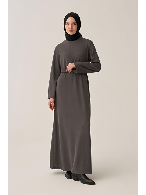 ALLDAY Antrasit-Kemer Tokalı Elbise - S000500745-29666