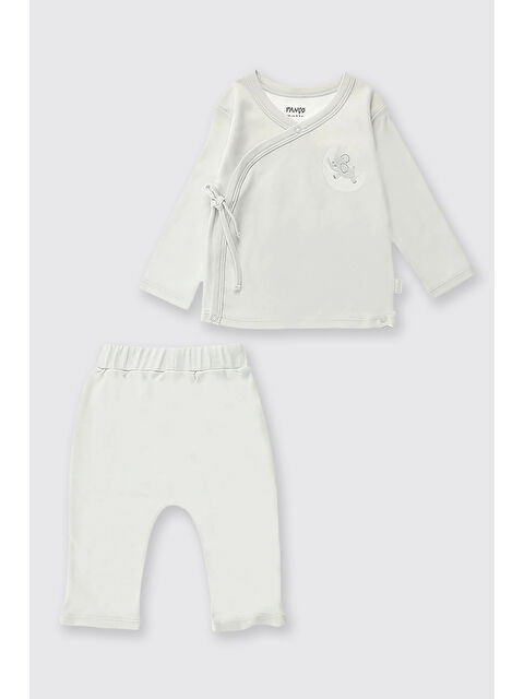 Panço Yenidoğan Fil Detaylı Gri 2'li Takım - S000525851-20600