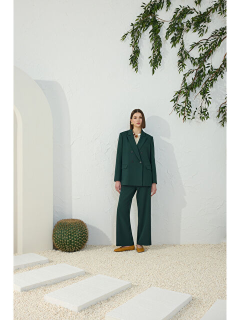 AKER Petrol Kırlangıç Yaka Klasik Ceket