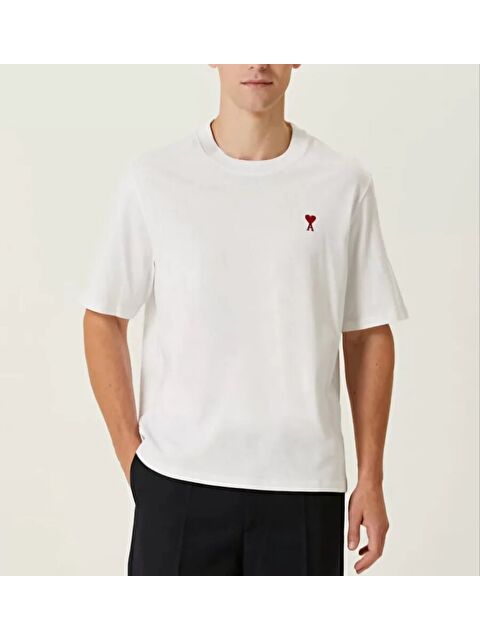 Jane's Unisex Bisiklet Yaka Baskılı Oversize T-Shirt - Beyaz - S000528275-20063