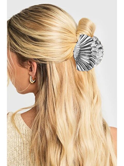 New Obsessions Gümüş Rengi Metal Midye Toka - S000500823-18105