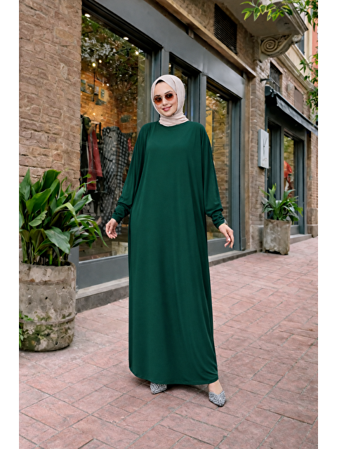 Comstar Kadın Premium Comfort Uzun Yeşil Namaz Elbisesi