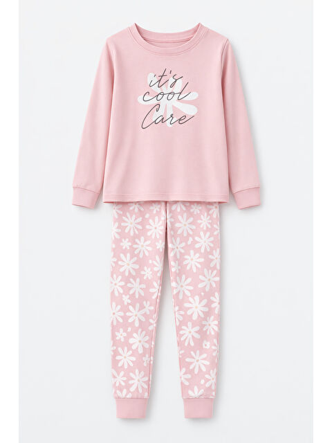 Remsa Genç Kız Pamuk Penye Pijama Takımı 6613 Pudra