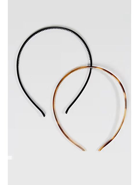 New Obsessions 2'li Plastik Düz 8 mm İnce Taç - S000505298-37433