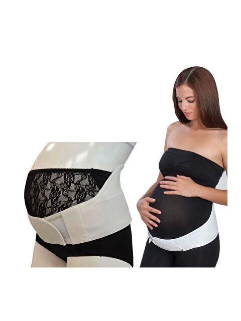 Babyjem Hamile Bel Destek Bandı Beyaz XL Beden - S000439500-20063