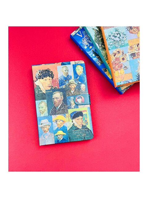 Bam Hediyelik Eşya Van Gogh Kolaj Tasarımlı Mıknatıs Kapaklı Defter BM 1209 - S000266066-18194