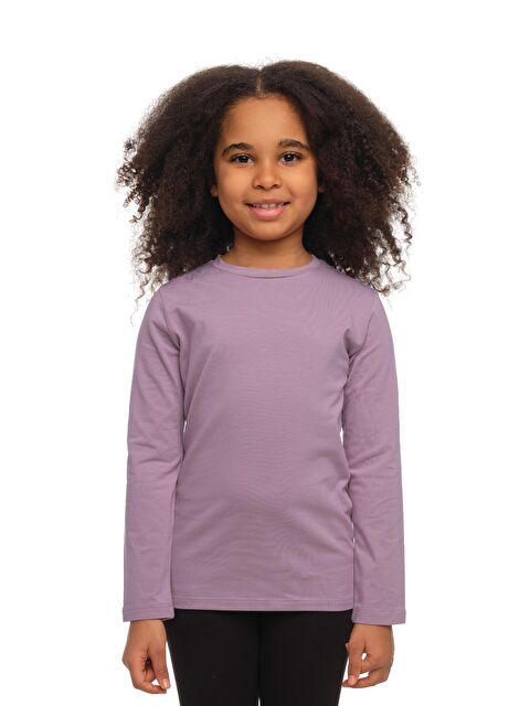 Lovetti Gül Kurusu Unısex Sıfır Yaka Uzun Kollu Tişört - S000053556-20028