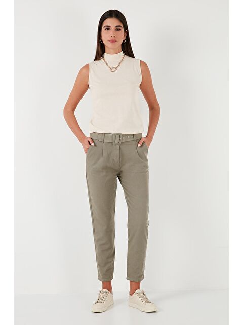 Lela Pamuklu Normal Bel Regular Fit Kemerli Pantolon 668Yp4152 - S000158012-26818