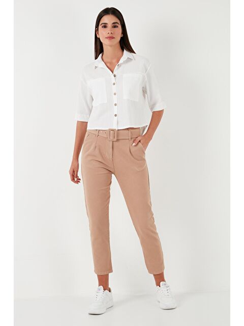 Lela Pamuklu Normal Bel Regular Fit Kemerli Pantolon 668Yp4152 - S000158012-37259