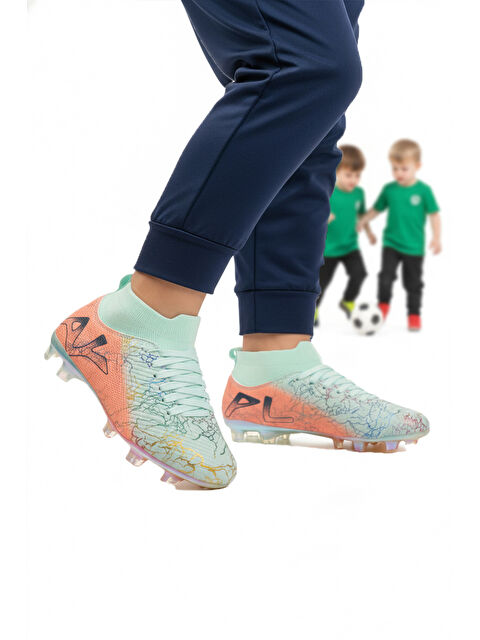 Playup Mint Somon Bilekten Çoraplı Erkek Çocuk Krampon FK-252-153 F - S000461542-20049