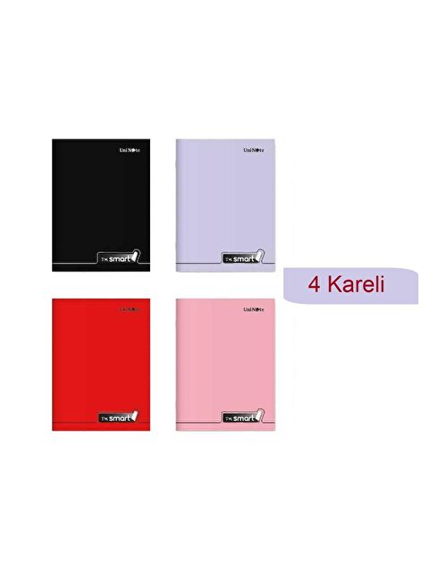 Çınar Im Smart A4 40 Yaprak Plastik Kapak Dikişli Defter Kareli 4 Adet - S000384817-23173