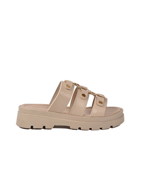 Ayakmod Bej Hafif Yumuşak Taban Kadın Terlik 35351 Z