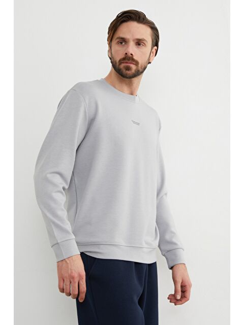 Fullamoda Basic Bisiklet Yaka Modal Kumaş Sweatshirt - S000475989-20600
