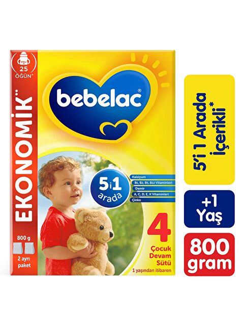 Bebelac 4 Çocuk Devam Sütü 1 Yaş+ 800 Gr - S000433250-17437