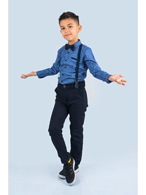 Mnk Baby & Kids Baskılı Oxford Erkek Çocuk Takım MNK0479 - S000429177-21164