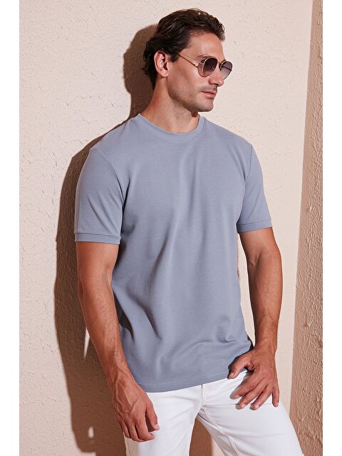 Buratti Streç Pamuklu Slim Fit Sıfır Yaka Tişört 5902639 - S000421661-17308