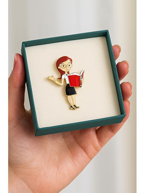 New Obsessions Sevgili Öğretmenim Yaka İğnesi Broş - S000468490-20076