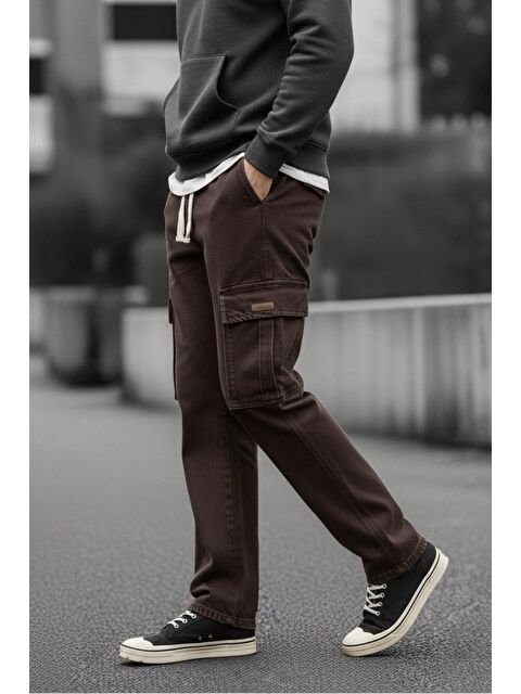 Oksit Reax Luiz Beli Lastikli ve İpli Komando Baggy Fit Jean Kargo Pantolon - S000437704-19413