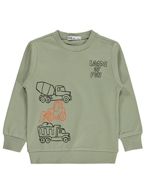 Civil Boys Kamyon Baskılı 2-5 Yaş Sweatshirt Km - Haki 3-4 Yaş - S000510730-18547