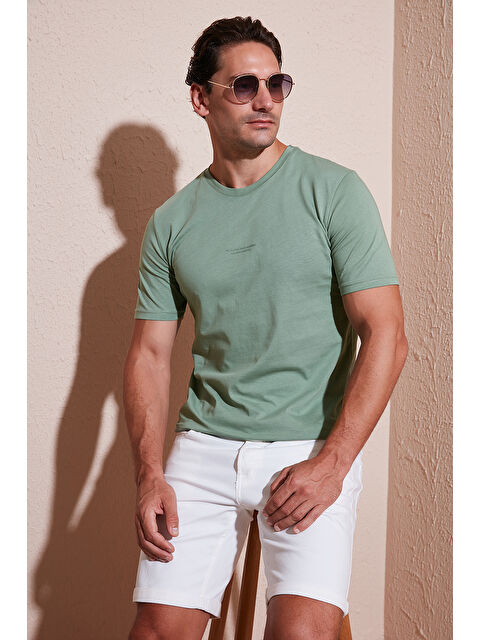 Buratti Pamuklu Baskılı Regular Fit Bisiklet Yaka %100 Pamuk Tişört 59020205 - S000421663-17703